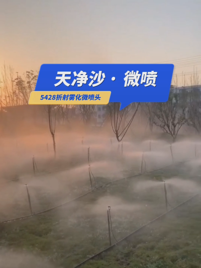 【天净沙&middot;微喷】枯藤老树昏鸦，草地仙境人家，地插微喷雾化，夕阳西下，灌溉，你问，我答！#5428折射雾化微喷头 #微喷 #华维集团